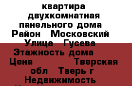 квартира двухкомнатная панельного дома › Район ­ Московский › Улица ­ Гусева › Этажность дома ­ 9 › Цена ­ 15 000 - Тверская обл., Тверь г. Недвижимость » Квартиры аренда   . Тверская обл.,Тверь г.